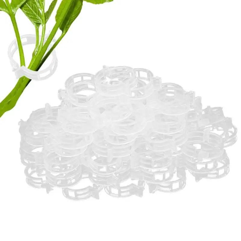 

100Pcs Plant Support Clips Reusable Garden Conector Tomato Trellis Clips Plant Support Clamps Or Vine Vegetables Tomato To Grow