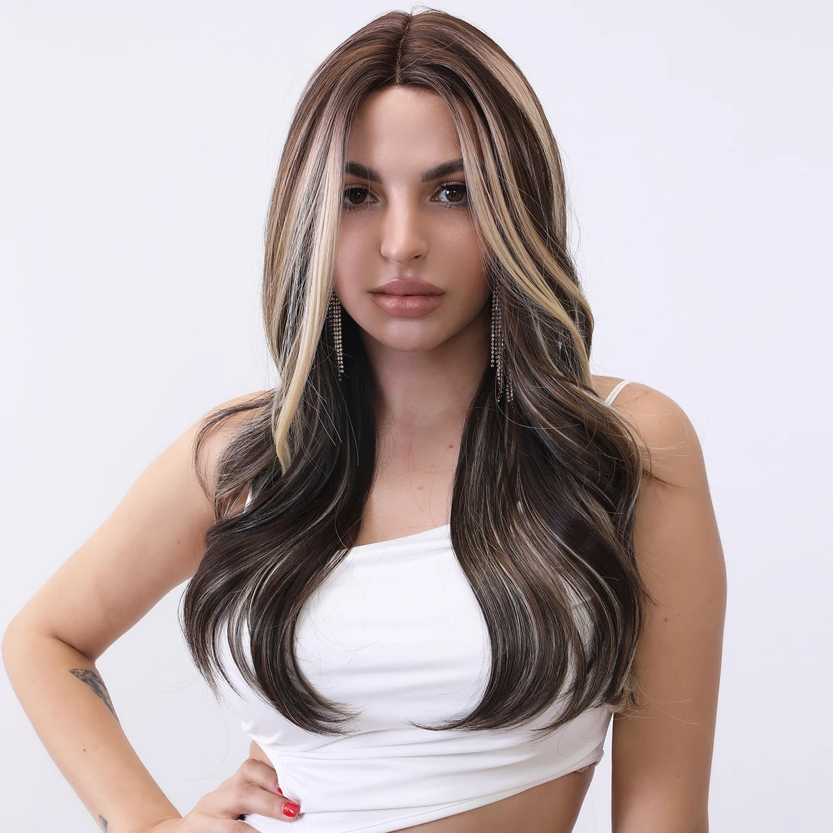 Smilco Omber Brown Synthetic Lace Front Curly Bob Wigs For Women Invisible Lace Front Preplucked Wig Heat Resistant Wave Hair