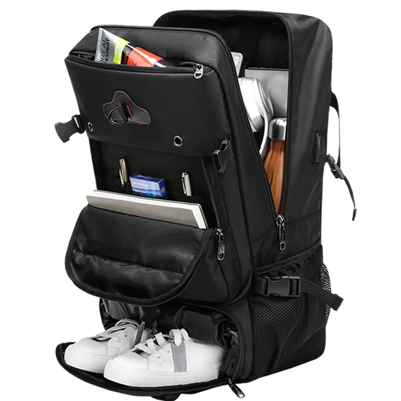 

Men's Outdoor Backpack 80L Shoulder Laptop Large Camping Travel Sports Multifunction Climbing Pack With Shoes Bag For Male