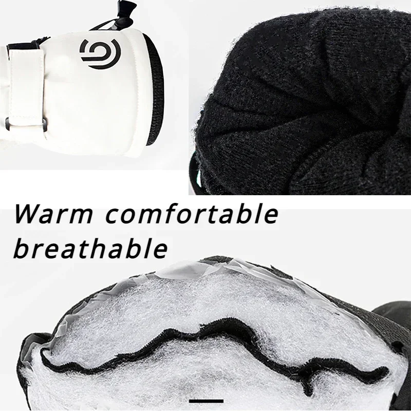Winter Windproof Ski Gloves Men Women of Touch-Screen Fleece Non-slip Snowboard Snowmobile Cycling Skiing Gloves 5