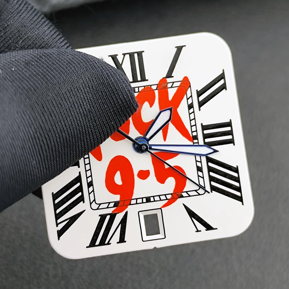 Square Dial 'Time is Money' Customized Watch Face for Premium Watch Accessories