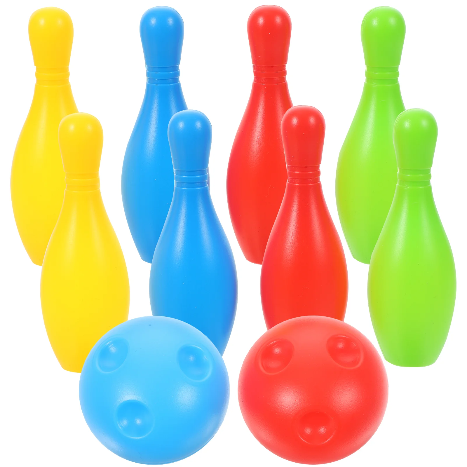 Ensemble de bowling pour enfants, éducation précoce, jeux d'intérieur et d'extérieur, idéal, comprend 10 cadeaux colorés classiques et 2 ikings