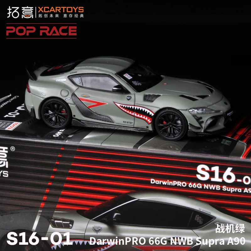 Фото POPRACE 1:64 DarwinPRO 66G NWB Supre A90 коллекция литых под давлением моделей автомобилей украшение подарок №1