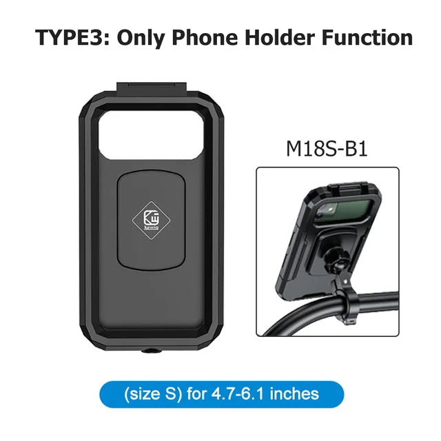 Wireless Motorcycle Phone Charger Holder with Fast Charge & Waterproof Case
