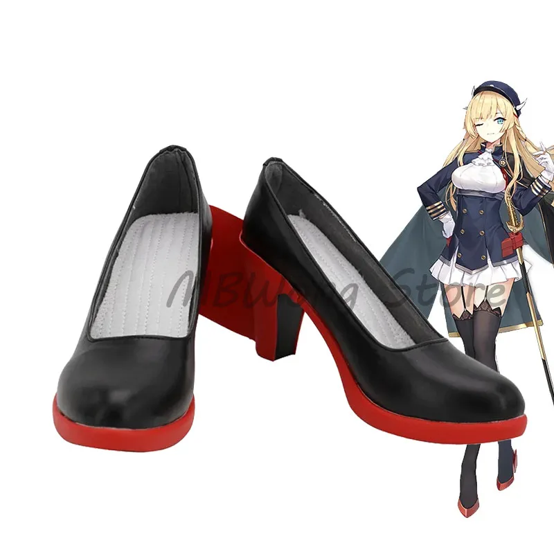 

Azur Lane Kongou Cosplay Boots Shoes Halloween Carnival Party Custom Made Any Size For Unisex