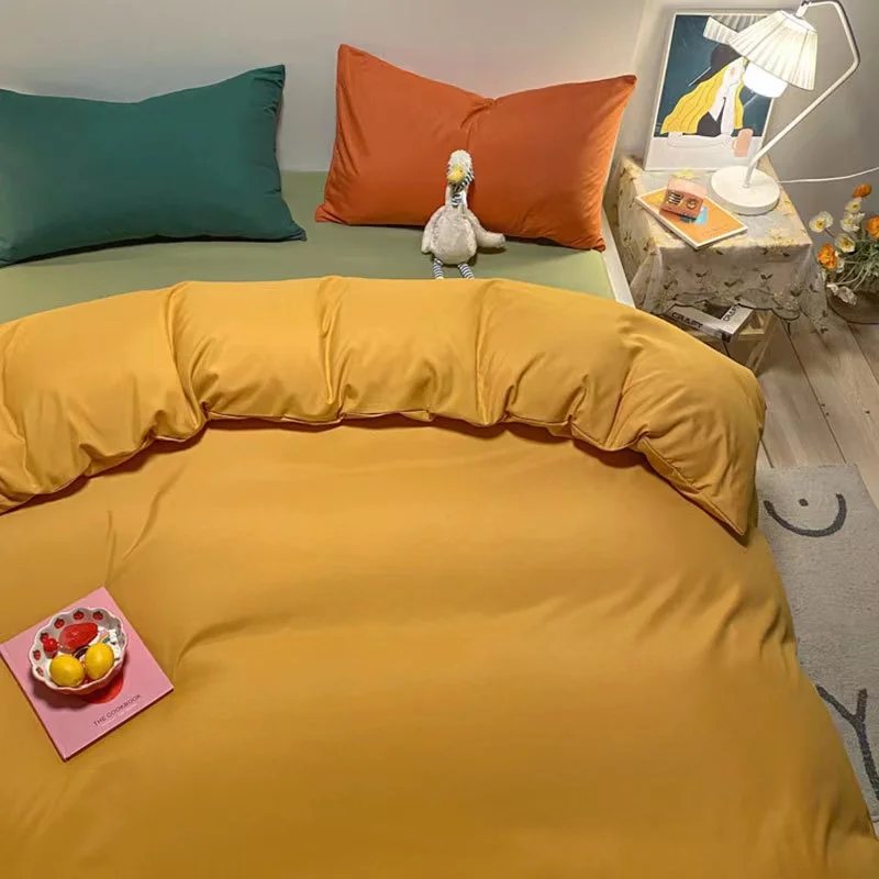 

New Design Solid Color Jacquard Bed Set Simple Popular Plain Home Textiles Bedding Set Twin Full Queen King Duvet Cover