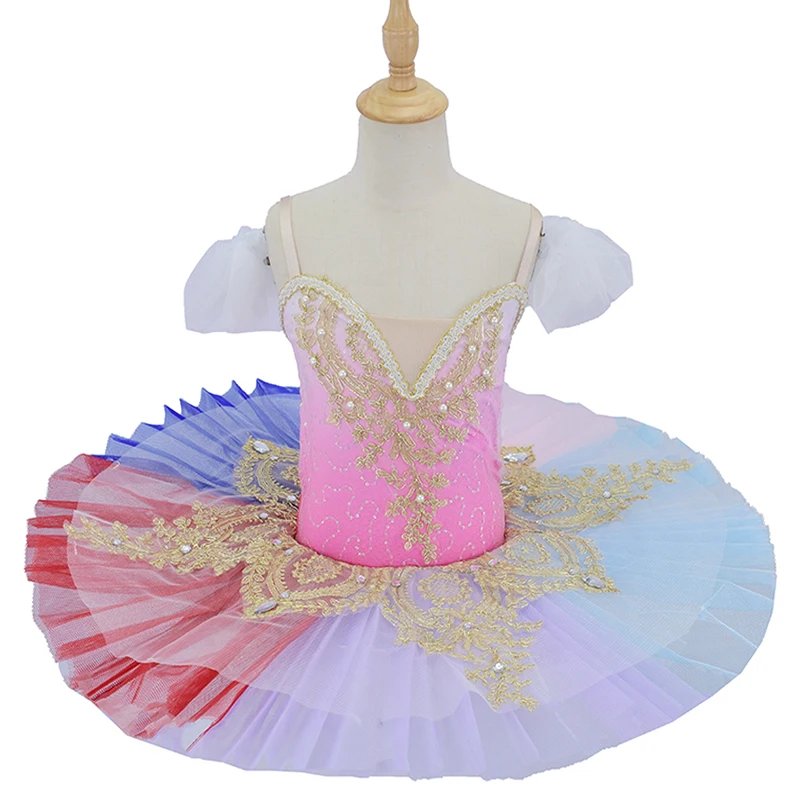 

2022 New Ballet Tutu Skirt Children colorful Swan Lake Dance Performance Costumes Beauty Dance Clothing