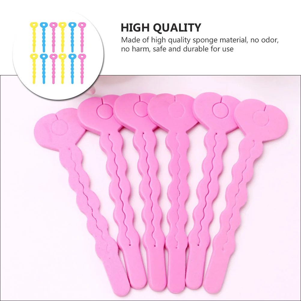 24 Pcs Sponge Curling Iron Foam Curlers Hair Rollers Setting Spray Sleeping Modeling Spiral Miss