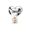 Hot Sale Family Tree Dad&Mum Sister Daughter Hearts Charm Beads Fit Original European 925 Silver Bracelet DIY Women Jewelry GIft 4