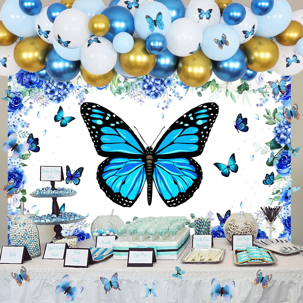 Blustrio 12 Pcs Large Butterfly Birthday Party Decorations, 3d Butterfly  Wall Decor, Mariposas Decorativas Para Fiesta For Girls Butterfly Baby  Shower