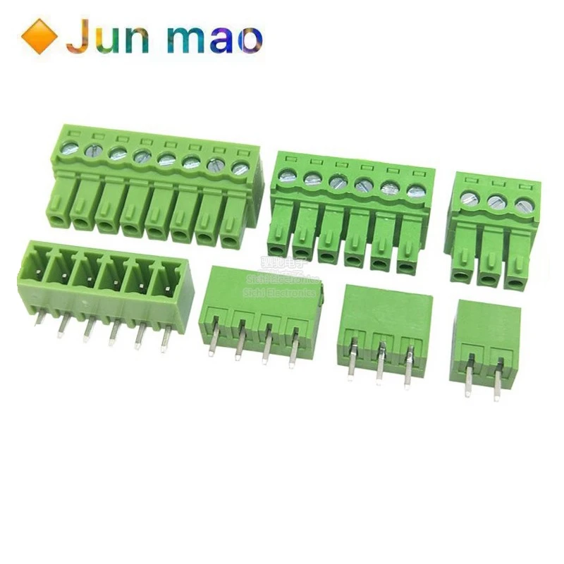 5 Sets Edgk3.81Mm Curved / Straight Needle Base 2/3/4/5/6/8/9P-12P Plug-In Terminal Kf2Edg