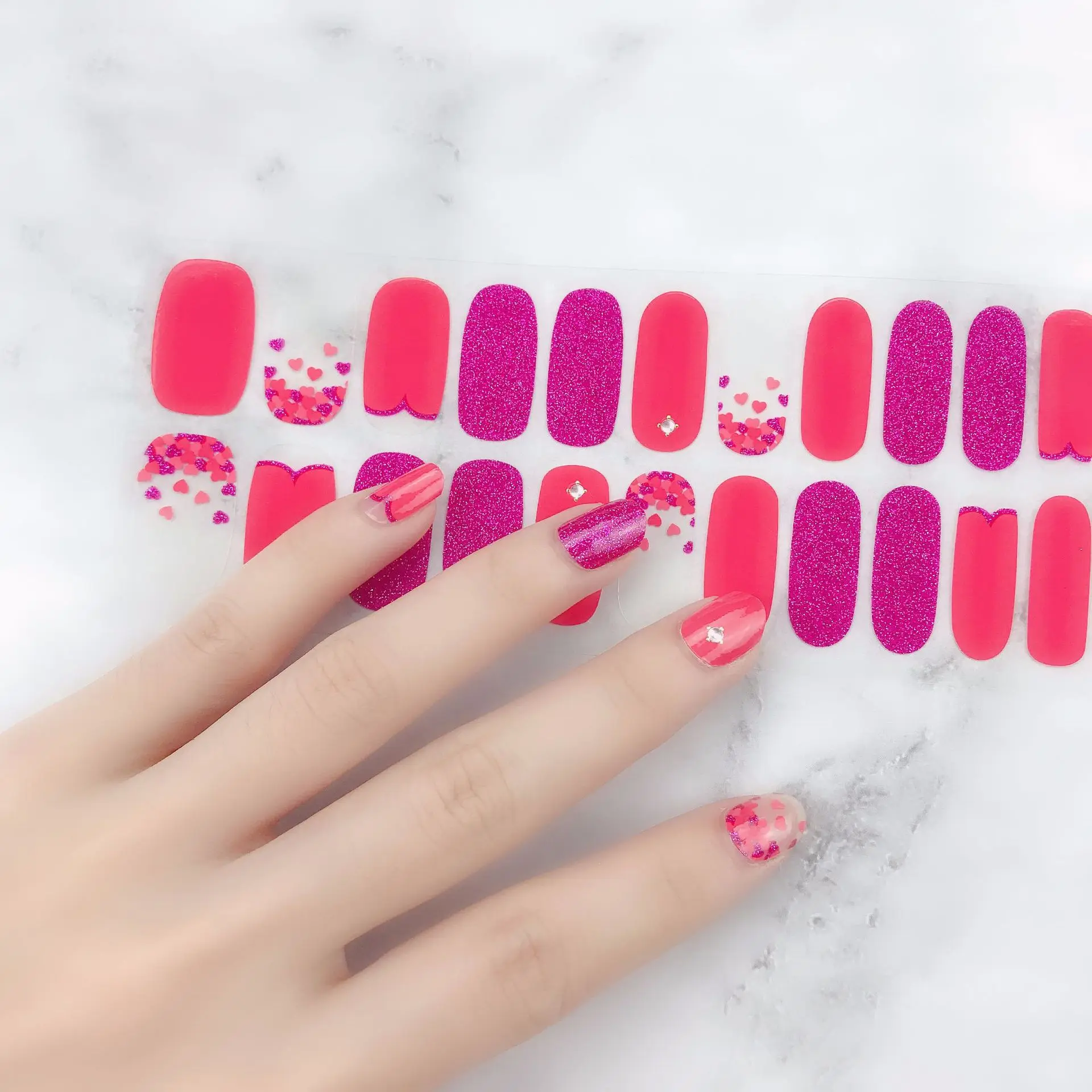 Baking Free 24Tips/Sheet  Nail Accessories America Japan Flag Nail Stickers Full Cover Nail Patch Wraps Manicure Decoration 2
