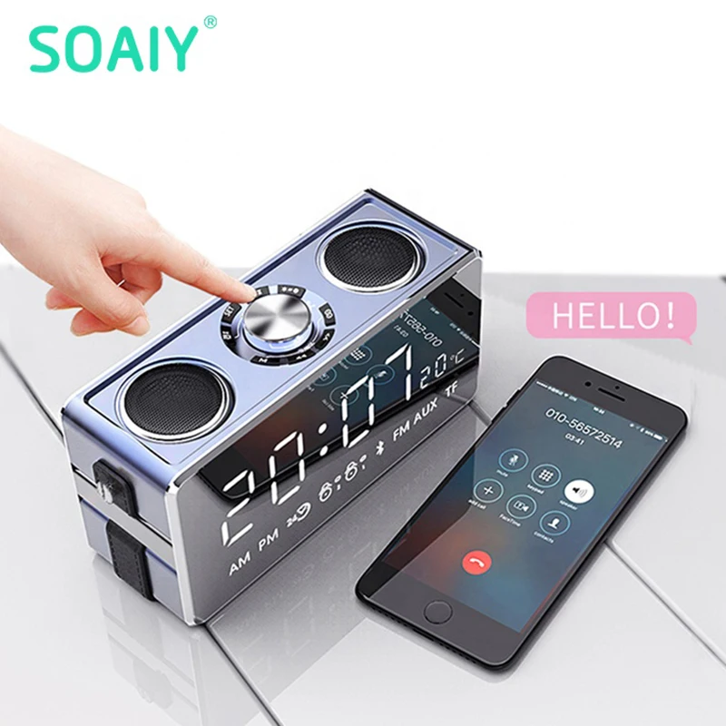 

S18 Mini Bluetooth Speaker Portable Wireless Speaker LED Display Sound System 3D Stereo Music Surround Subwoofer Support FM USB