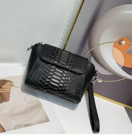 

fashion small bag female 2022 new leather cowhide messenger crocodile pattern shoulder bag 7501