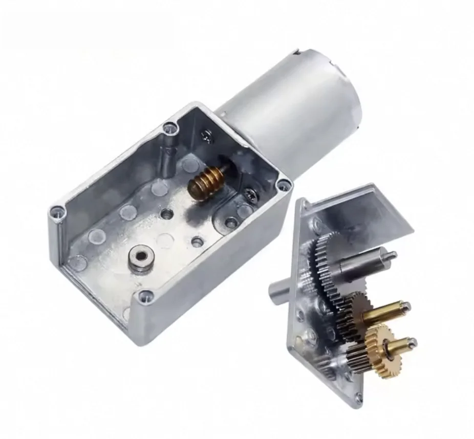 JGY370 JGY-370 1-210 RPM 12 V 24V 인코더 포함 미니 전기 6V 90도 기어박스 직각 12v DC 웜기어 모터