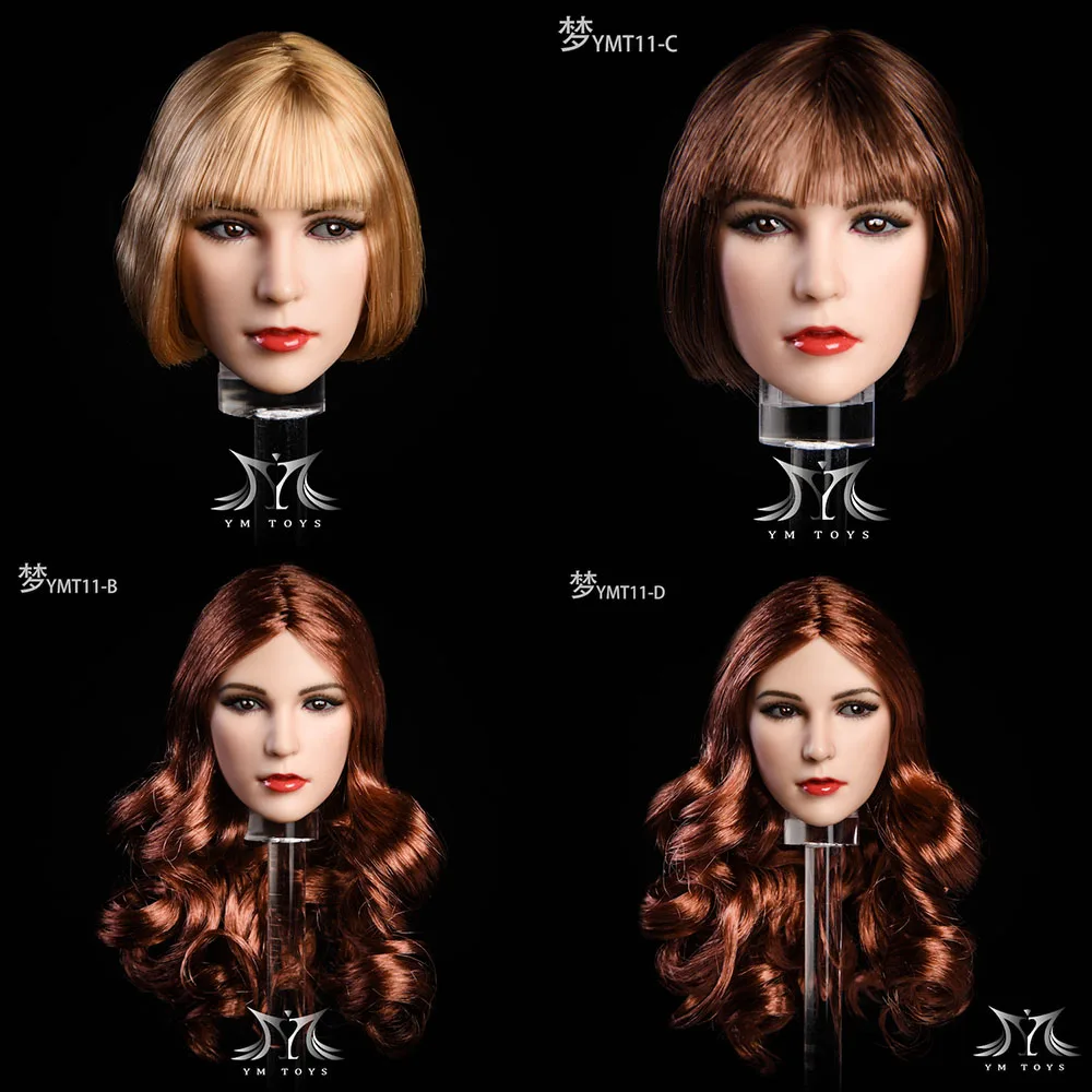 

YMTOYS YMT011 1/6 Female Dream Head Beauty Sculpt Carved Model Normal/Strabismus Eye Fit 12'' Action Figure Body