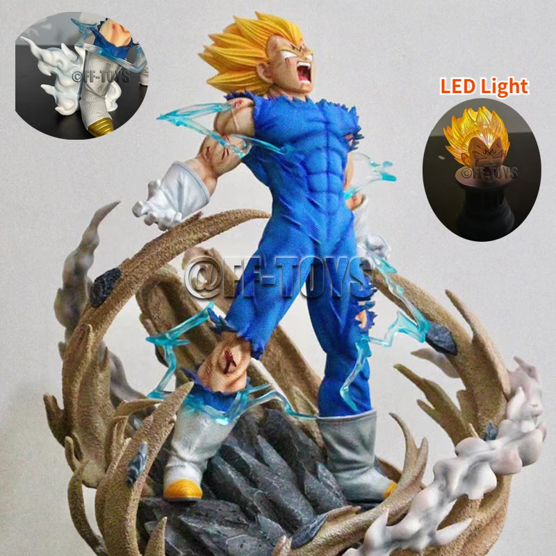 Anime Dragon Ball Z GK Vegeta Figura, Figurinha Majin Vegeta Auto-Destruída, Figuras de PVC, Brinquedos Modelo de Coleção, Presentes, 27cm