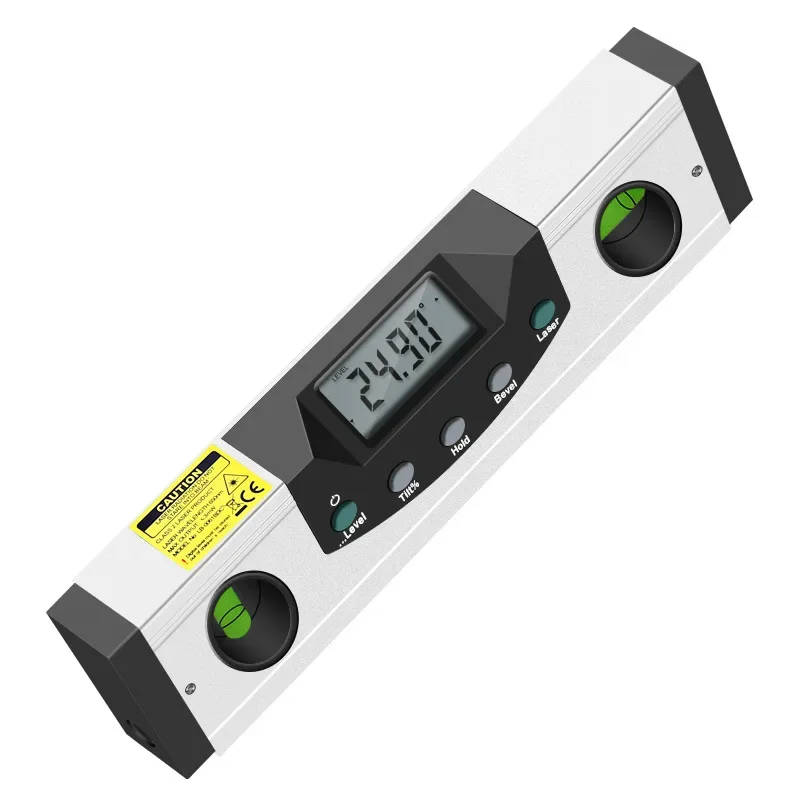 

Digital display level with magnetic laser infrared 2-line gradient meter angle measuring instrument high precision