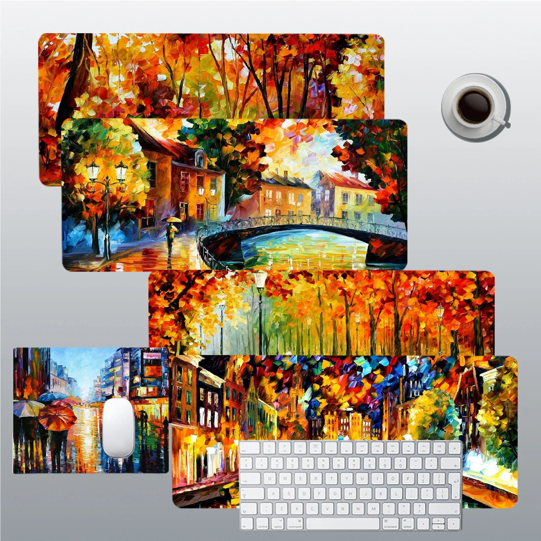 

Leonid Afremov Oil Mousepad Beautiful Durable Rubber Mouse Mat Pad Size For CSGO Game Player Desktop PC Computer Laptop