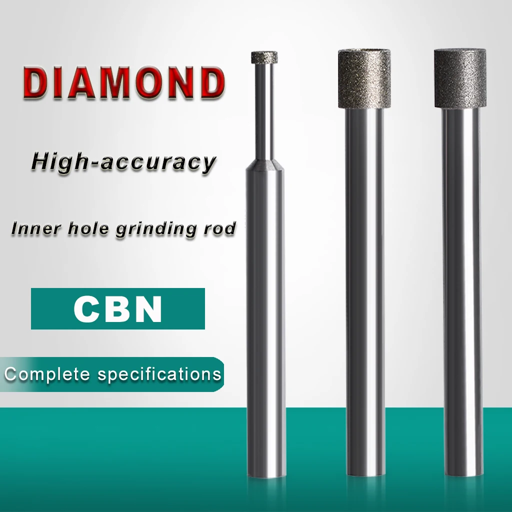 1PCS Grit100/150/400 6mm Shank Cylinder CBN Internal Points For Grinding High Carbon High Chrome Harden Steels Etc.