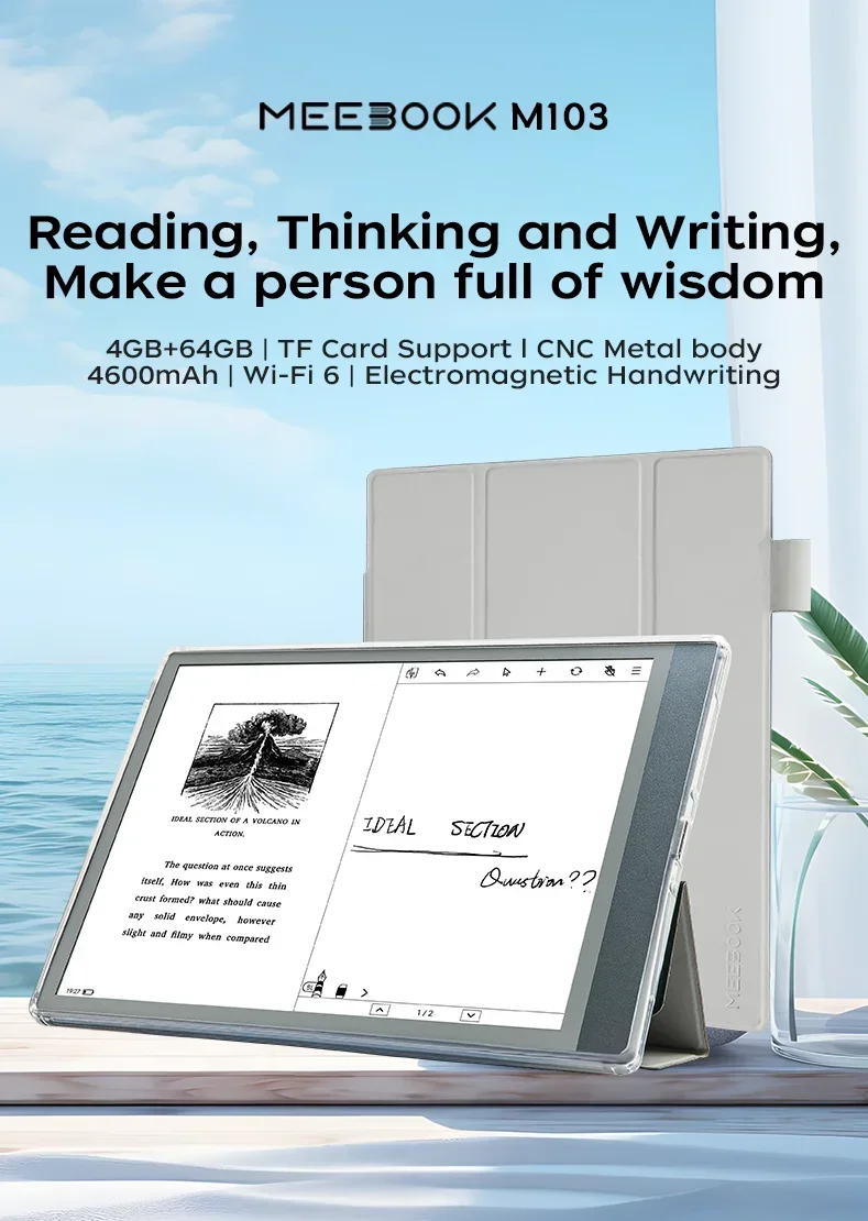 Description Picture 2 of itemOriginal New Ebook Meebook M103 E-Book Reader 10.3 Inch High-definition Ink Screen Electromagnetic Pen Handwriting 4G+64G Reader