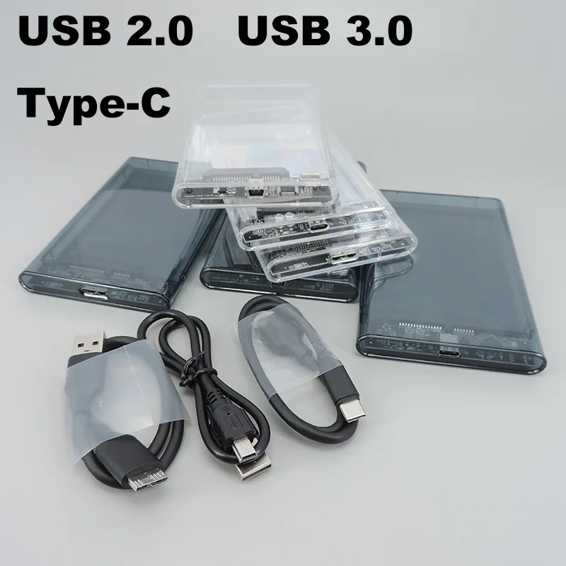External hd case 2.5 SATA to USB 3.0 5Gbps Transparent Portable External hard drive 2.5 hdd Enclosure For PC Disk SSD Box q1 hdd enclosure hard disk case external hard drive housing