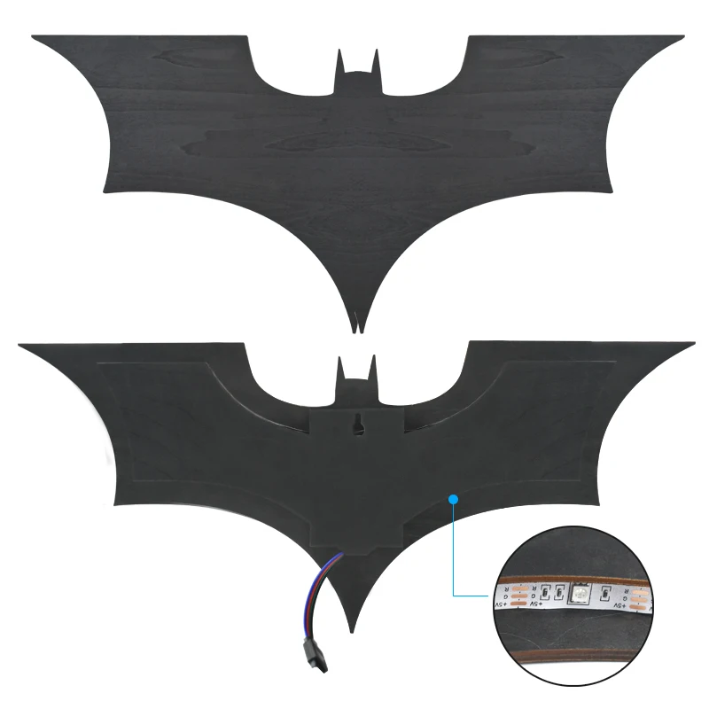 LED Light LED Wall Lamp Wall Light Creative 3D Bat Wall Lamp LED Mirror Light RGB Bedside Decorative Night Light with Remote Control for Bedroom Living Room Porch