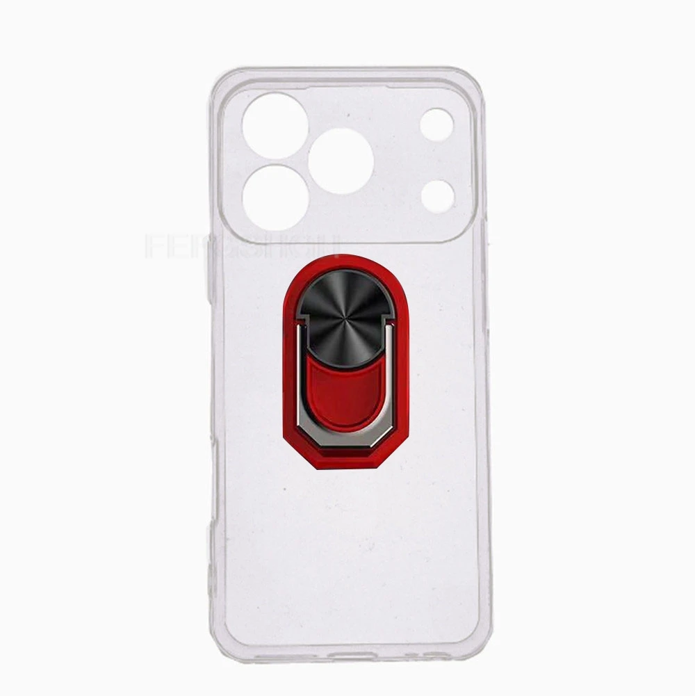 Blackview Wave 7C Flexible TPU Silicone Phone Case with Back Ring Holder Bracket