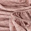 New Grade A 100% Cotton Fitted Sheet with Elastic Bands Non Slip Adjustable Mattress Covers for Single Double King Queen Bed 6