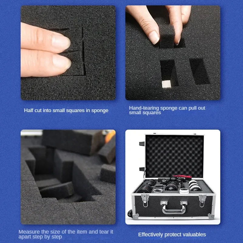 Toolbox Foam pick apart foam for toolbox pre cutting foam insert pick pluck sponge precorted shadow foams for hard flight case tool organizer