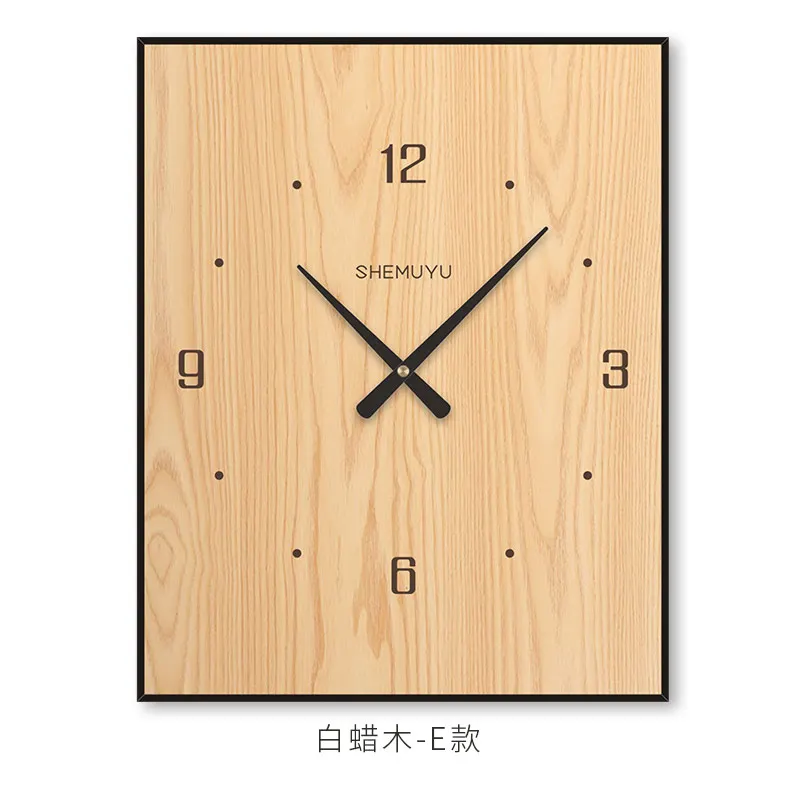 Large Electric Meter Box Wall Clock Wood Square Wall Watch Clocks Color:P;Sheet Size:30X40CM