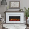 Landscape Electric Fireplace Mantel Insert Heater Remote Control 6ft Power Cord Realistic Log Flames Adjustable Thermostat Timer 4