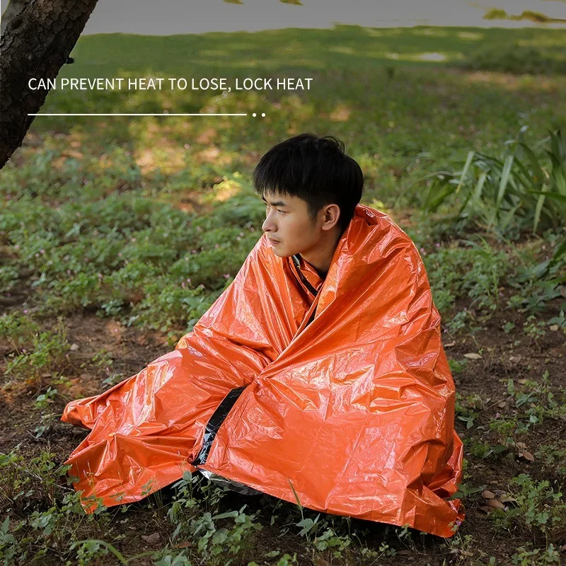 ISE MOUNT Bivvy PE aluminum film First Aid Sleeping Bag Emergency Sleeping Bag With Whistle Survival Warm Keeper emergency blanket,survival tool