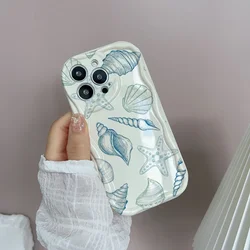 Cute Seashell Ocean Life Theme Phone Case Cover for TECNO POVA 6 Pro 5G (S18360)