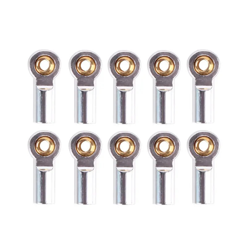 10Pcs Metal M3 Link Tie Rod End Ball Joint for 1/10 RC Car Crawler AXIAL SCX10 D90 D110 Tamiya CC01,Silver image 1