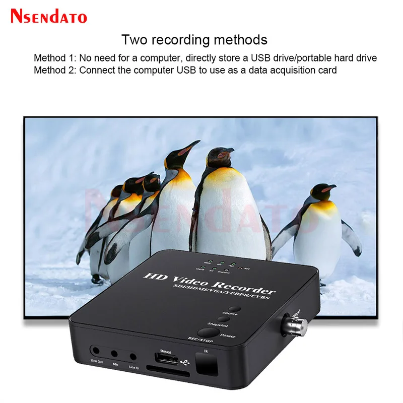 Full HD SDI FHD HDMI Video Capture Card Box Picture-in-Picture HDMI SDI Video Grabber Recorder MP4 For SD Card U Disk Storage 10