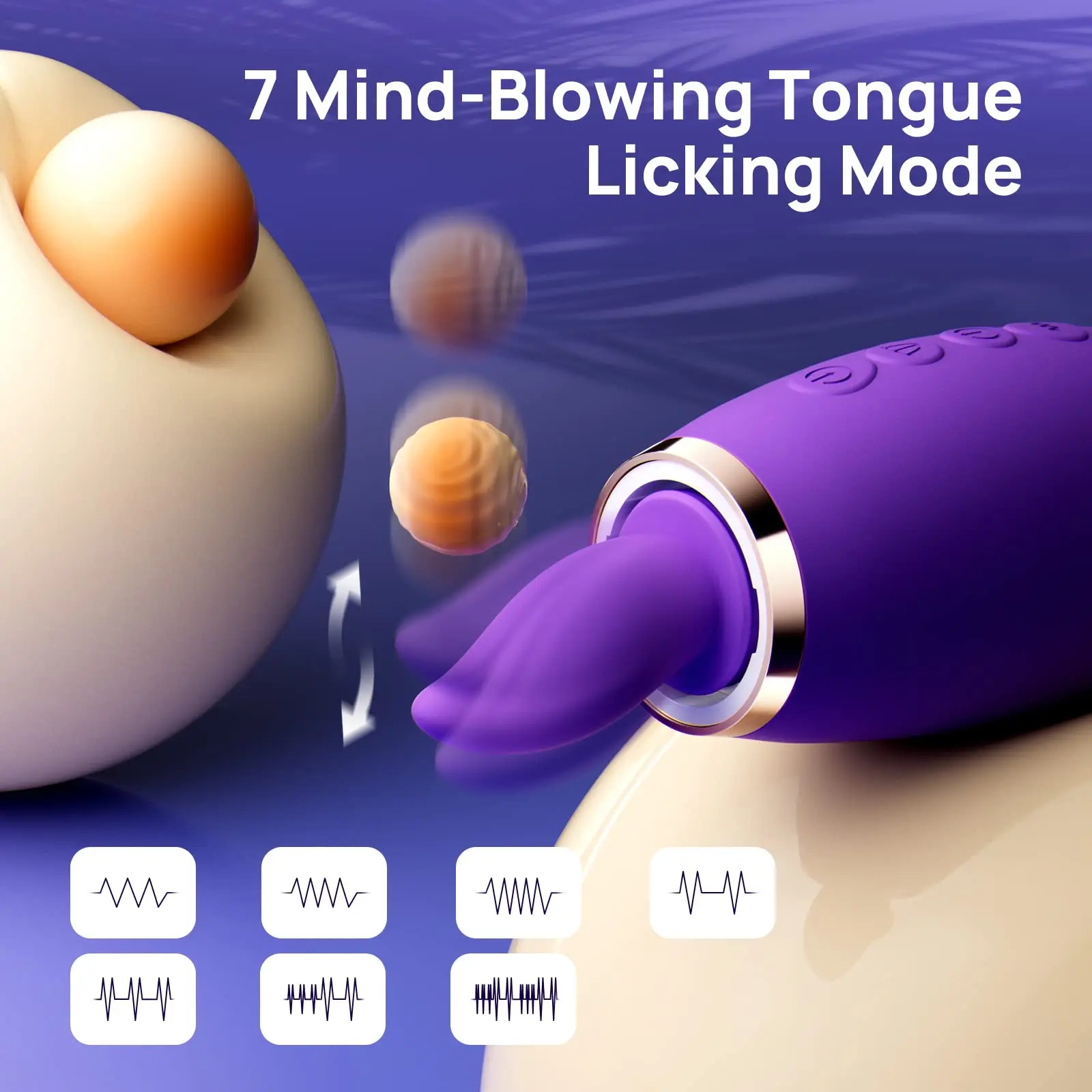 Kstasn Clitoral Licking Sucking Toy G Spot Vibrator-Tongue Vibration Adult Sex Toy, Suitable for Women Use Suction Cup Dildos V