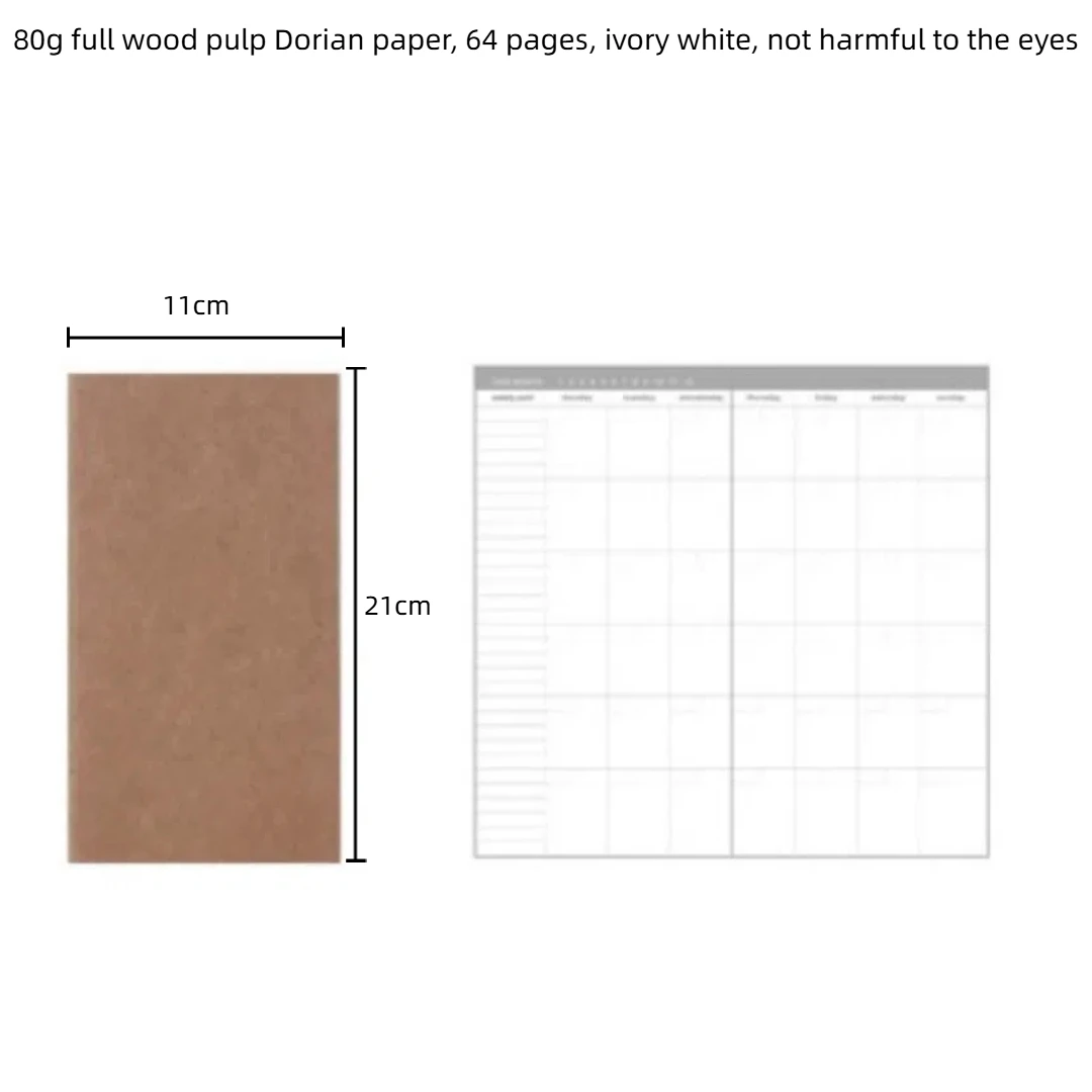 3 Pcaks Monthly Planner Notebook Inserts Weekly Planner Book Calendar Edition Meal Volume Calendar Refills