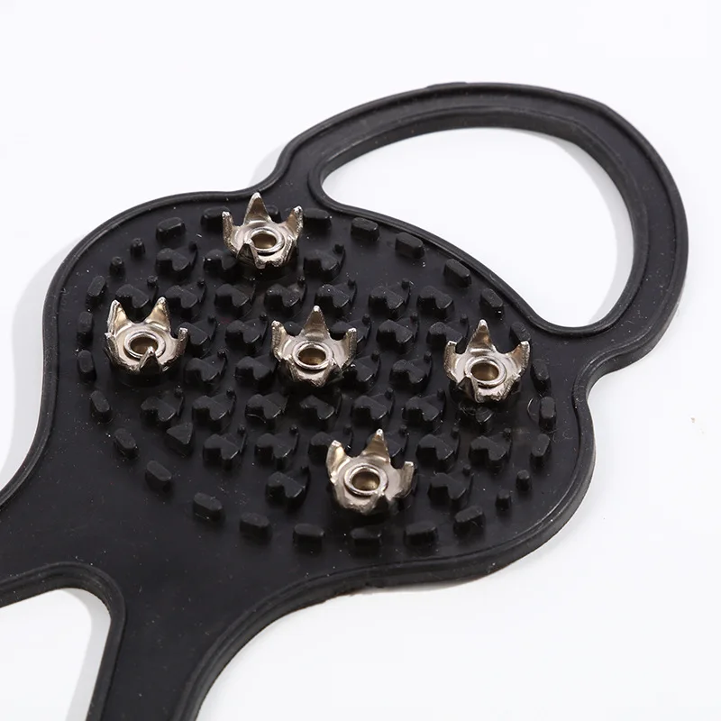 Outdoor Ice Cleats Anti Slip Shoe Covers Steel Studs Crampons For Walking on Snow and Icy Roads Winter Climbing Hiking Gear