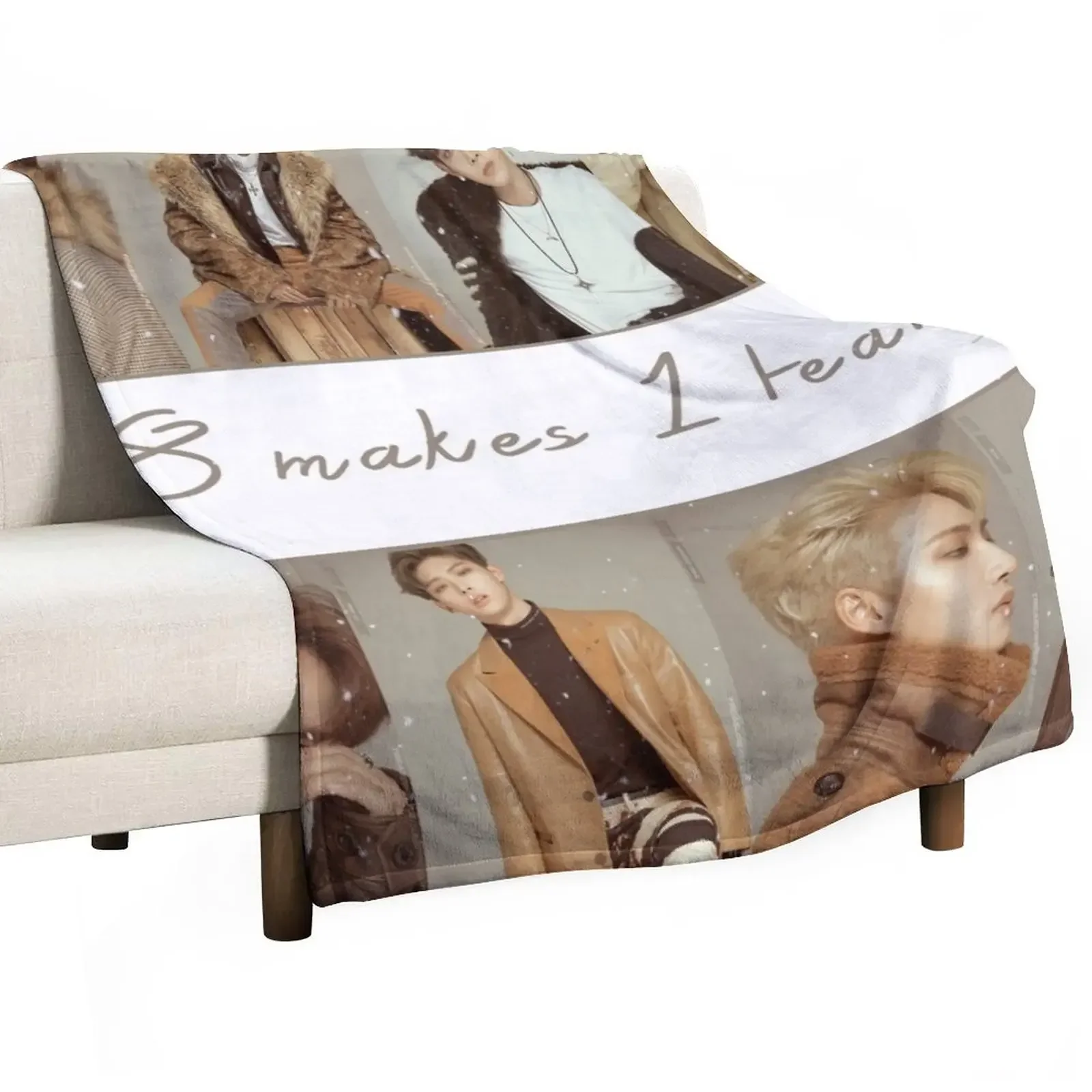 

ATEEZ -8 makes 1 team Throw Blanket Moving Luxury Brand Blankets