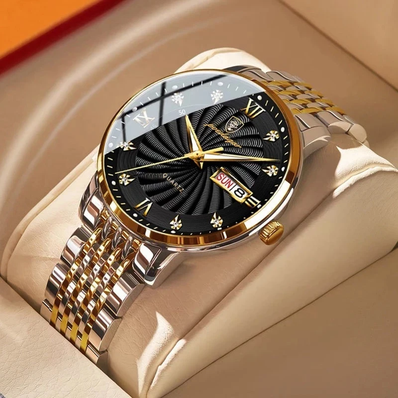 

Sdotter 2023 New Fashion Mens Watches Top Brand Luxury Stainless Steel Waterproof Luminous Wristwatch Mens Sports Quartz Watches