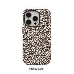 Luxury Fashionable Leopard Print Double - Layer Back Cover Phone Case - iPhone 14 Plus (FLR - 298DFLR1A94)