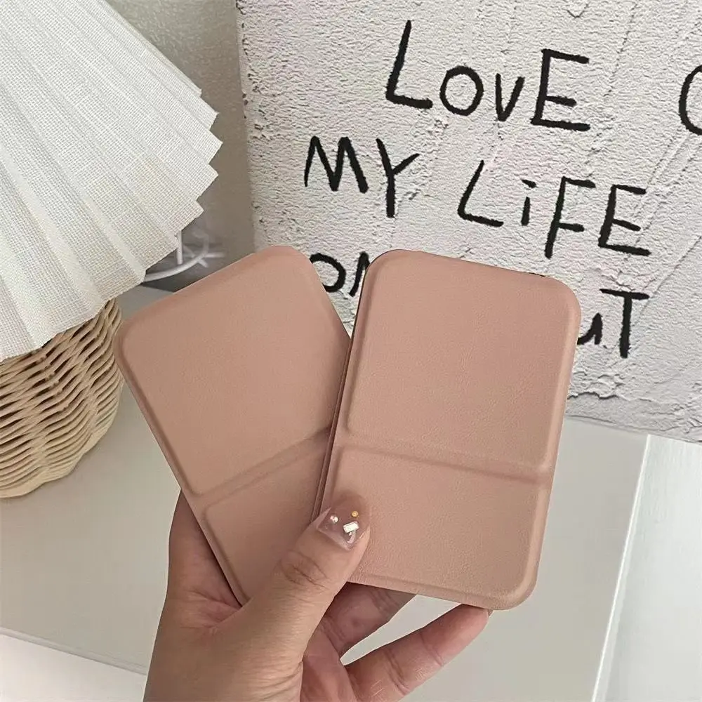 Makeup mirror Hand-held Desktop Stand Mirror High Definition Folding Makeup Mirror Light Weight Easy To Carry Vanity Cosmetic Tools
