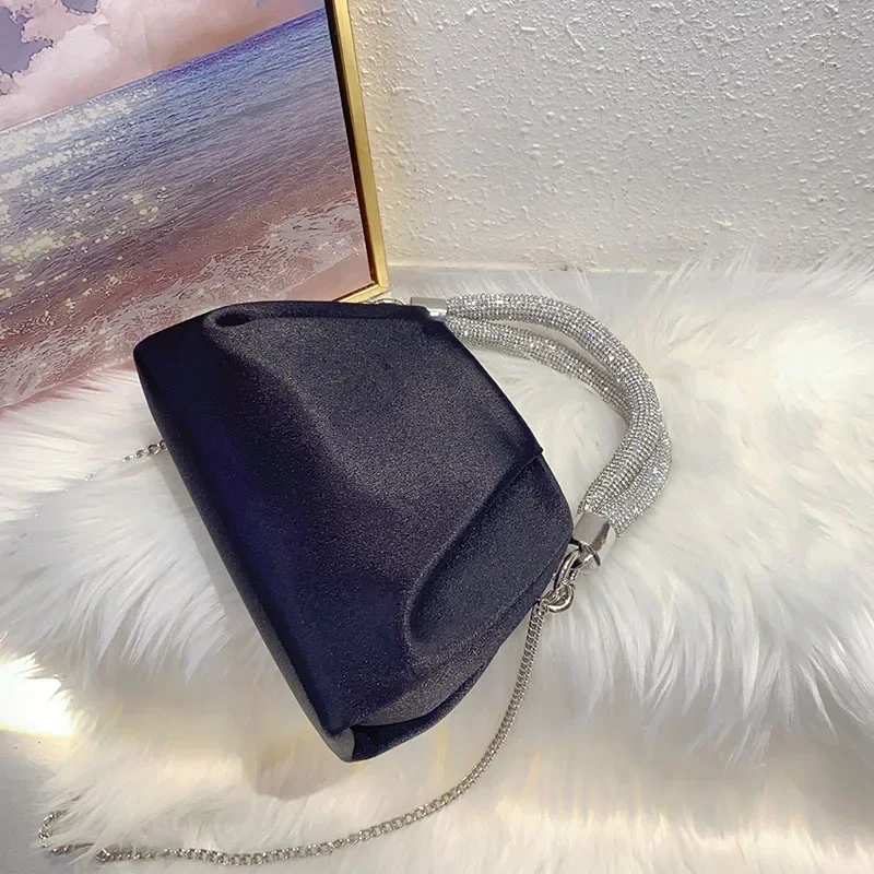 Vintage diamond Faux Suede Bags Women Luxury Designer Handbag Purses 2025 New  PU Leather Plush Ornaments Underarm Shoulder