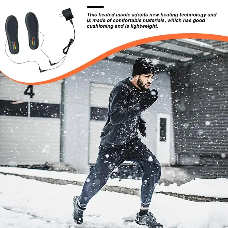 USB Heated Shoe Insoles Feet Warm Sock Pad Mat Electrically Heating Insoles Washable Warm Winter Inserts For Shoes