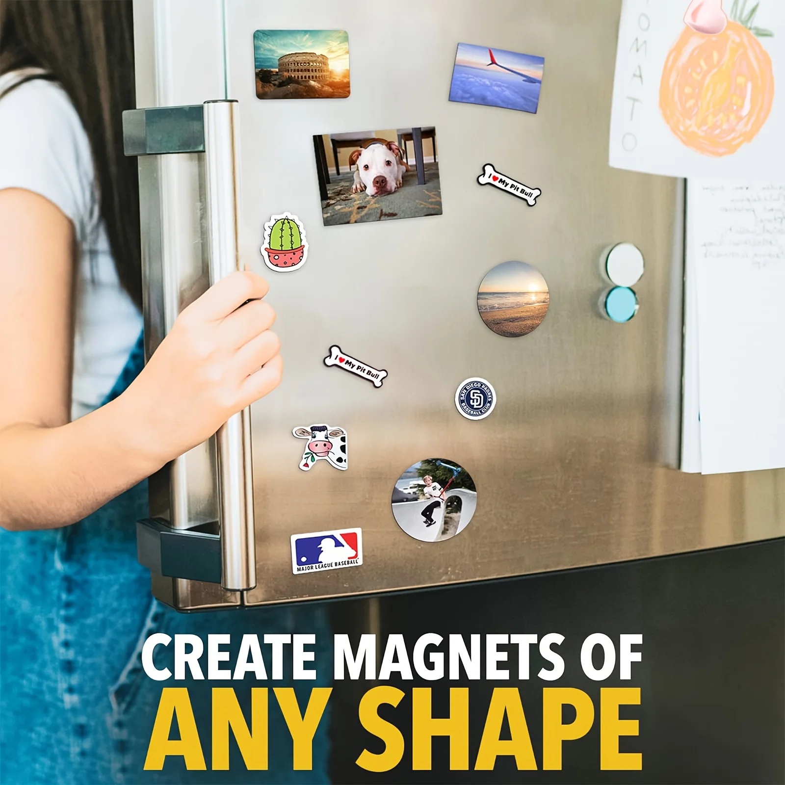 인쇄 가능한 자석 용지 3.5x5 10매 무광택 16mil 잉크젯 프린터용, DIY 사진 냉장고용 구부릴 수 있는 자석