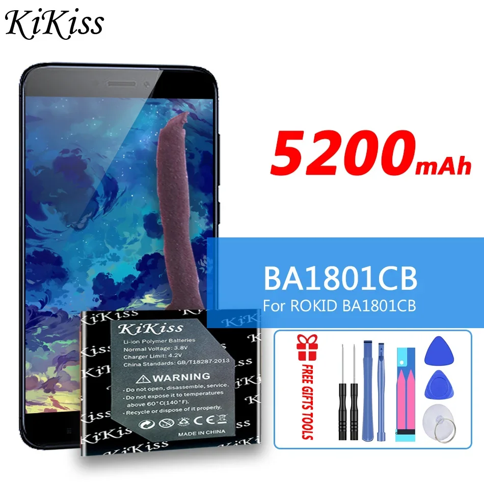 

Аккумулятор KiKiss 5200 мАч для цифровых батарей ROKID BA1801CB