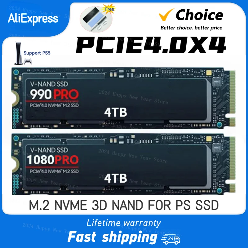 

Original SSD 4TB 2TB 1TB high speed Hard Disk 22000MB/S M2 NVME 990PRO Interface Internal Solid State SSD for Laptop Desktop PS5