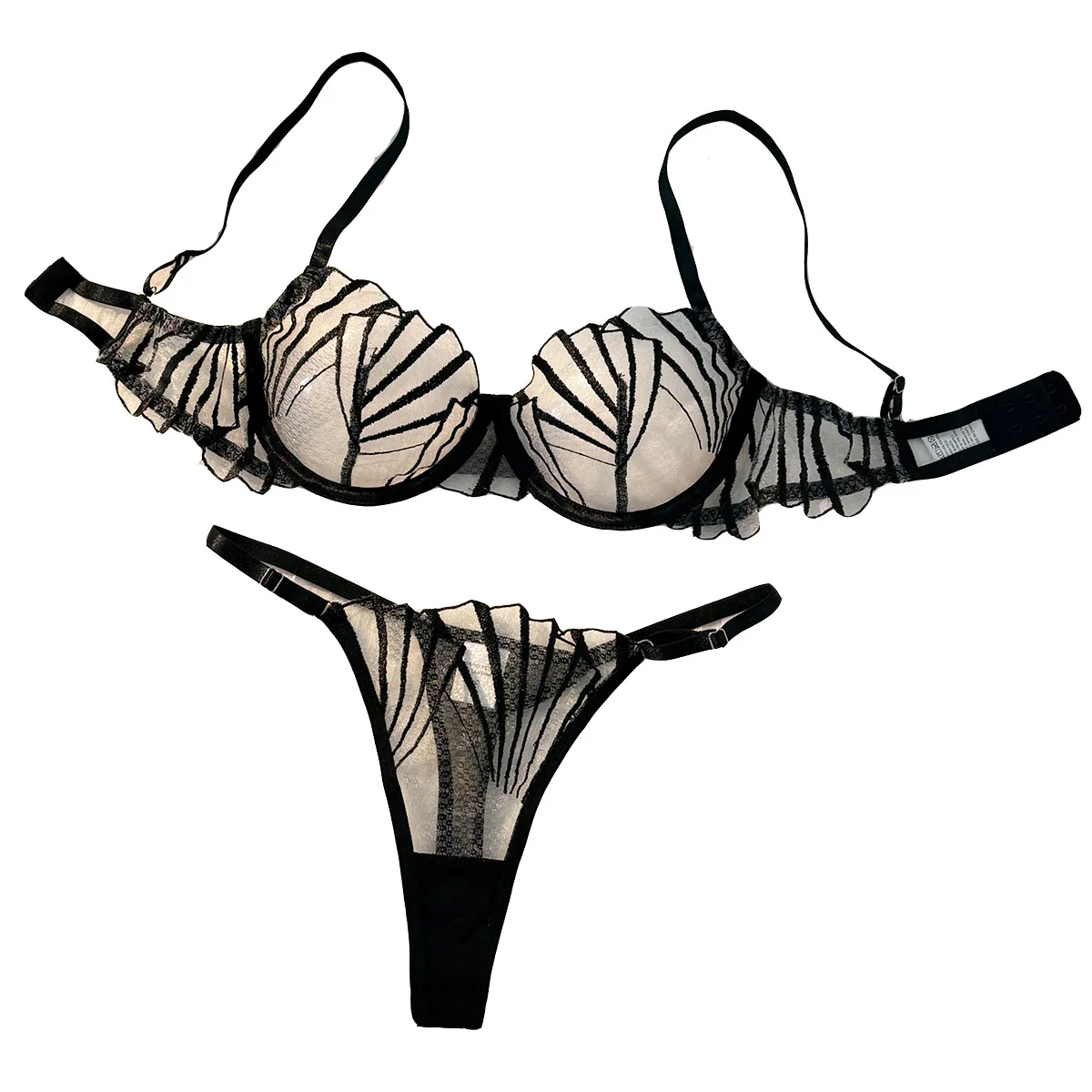 Dames bh en slip set kant lingerie ademend en transparant_voghion.com