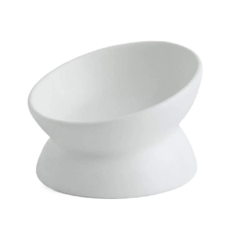 

for Cat Elevated Bowls 15° Tilted Raised Dish Pet Feeding Bowl with Stand for Cats and Puppy Safe Ceramics Easy to Clean